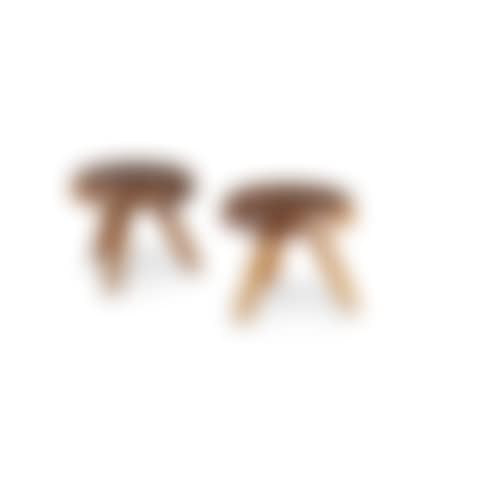 Pair of low tripod stools called “Berger” (preview)