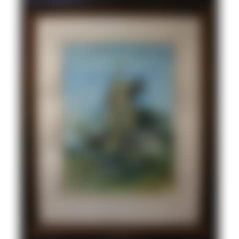 FARMER WITH COW BY WINDMILL (preview)