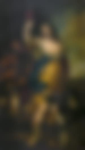 Diana poses with her spear and dogs after a successful hunt (preview)
