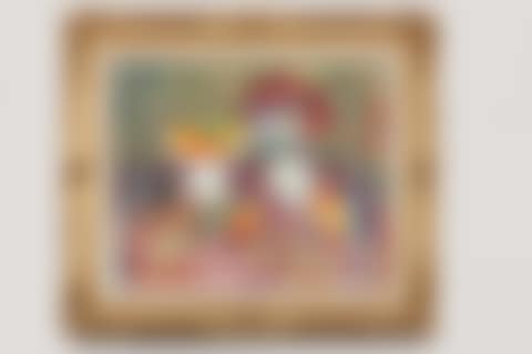 Still life with fruit compote and vase of Anemones (preview)