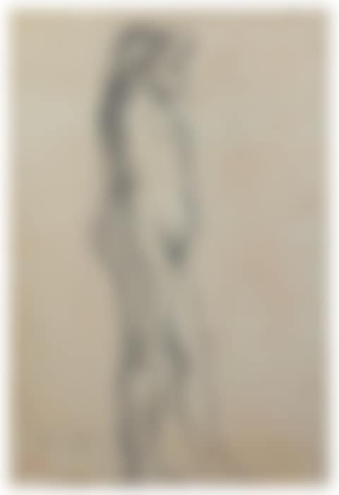 Study of a child standing in profile to the right (preview)