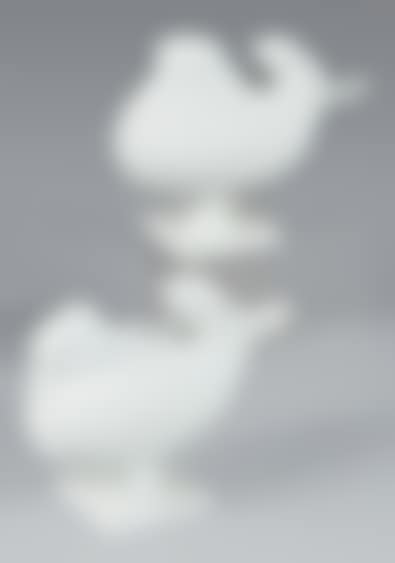 Pair of salt cellars in the shape of a duck in biscuit (preview)