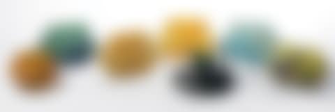 Vase with rectangular opening in marbled glass paste with a yellow shade (preview)