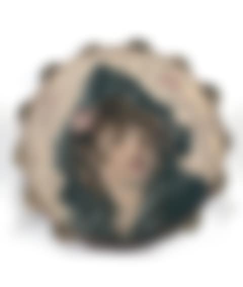 TAMBOURIN decorated with a painting representing the portrait of a dancer (preview)