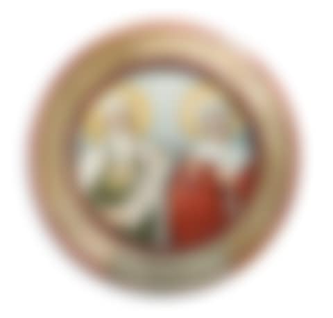 Round porcelain icon, representing Saint (preview)