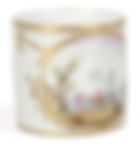 Litron-shaped porcelain cup decorated with characters in a reserve (preview)