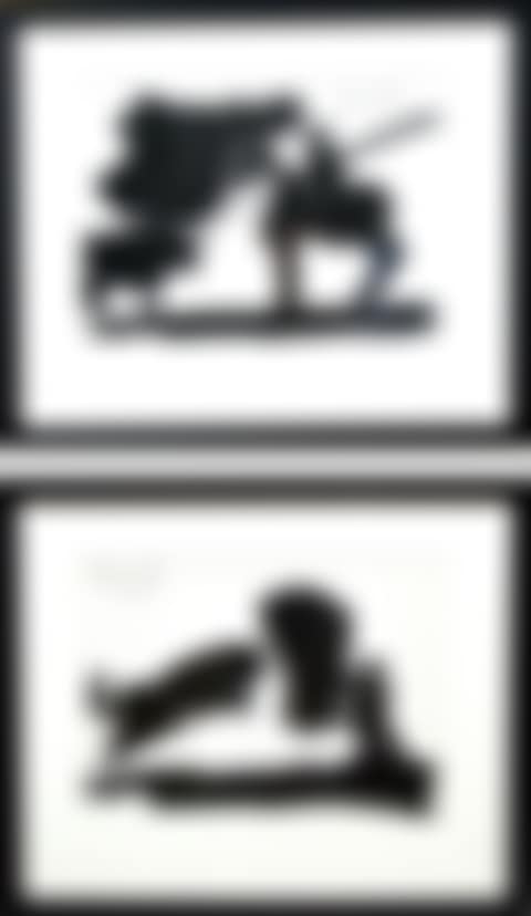pair of mono-color photo lithographs (preview)
