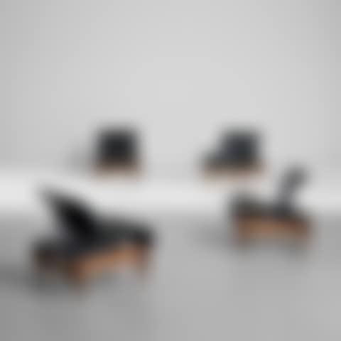 Set of four rare slipper chairs (preview)