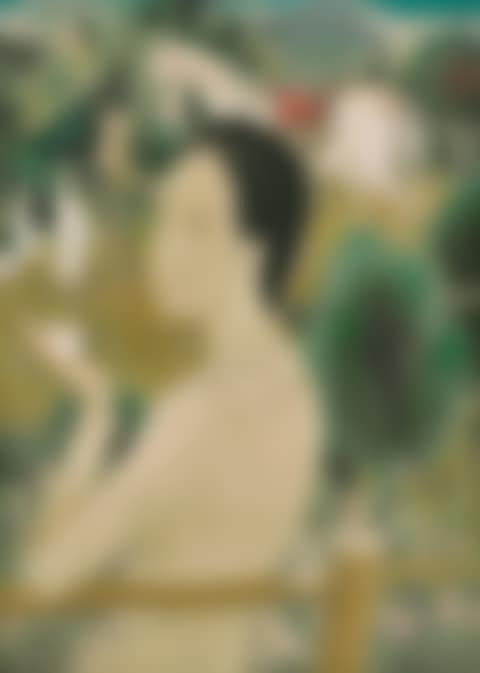 Dame élégante près de la clôture (Elegant Lady by the Fence) (preview)