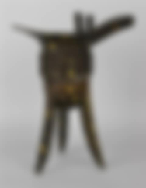 CHINESE GOLD-SPLASHED BRONZE JUE (WINE VESSEL) (preview)
