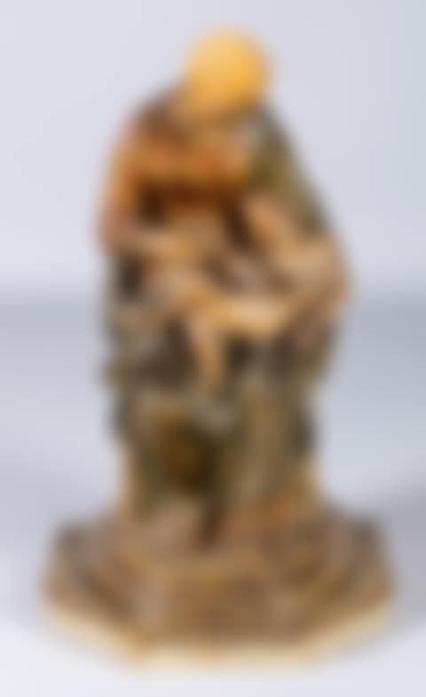 POLYCHROMED AND GILDED CARTAPESTA GROUP OF THE VIRGIN AND CHILD (preview)