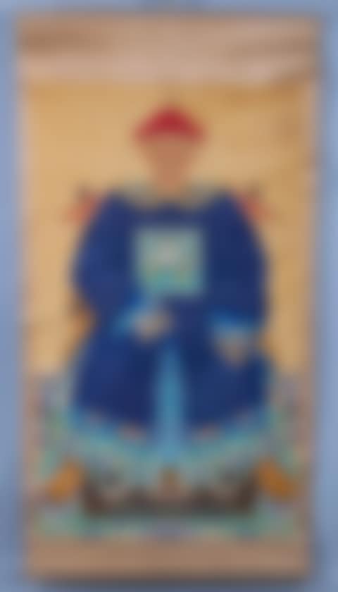 CHINESE ANCESTOR PORTRAIT OF A DIGNITARY SEATED ON A TIGER SKIN (preview)