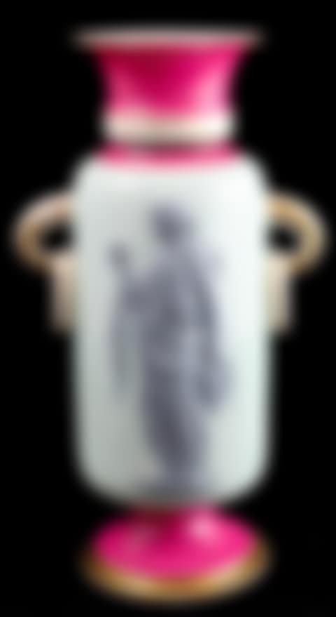FRENCH PORCELAIN TWO-HANDLED VASE (preview)