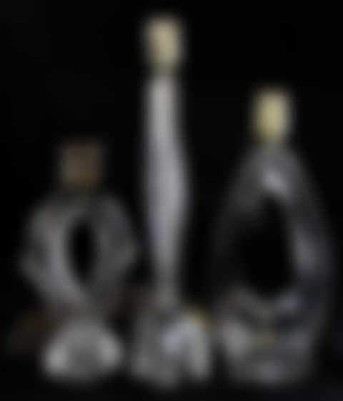 THREE DAUM CONTEMPORARY GLASS LAMPS (preview)