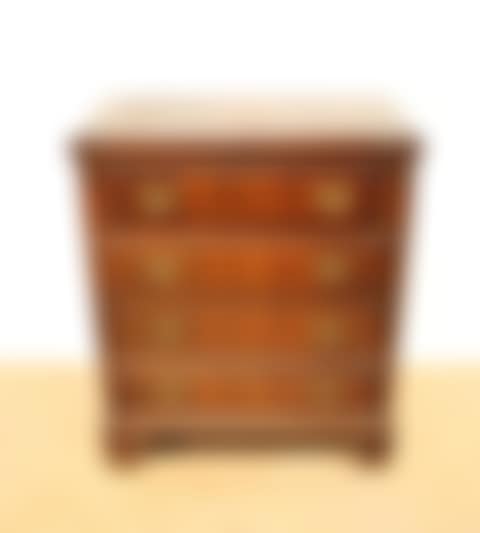 Small English veneer chest of drawers opening with 4 drawers (preview)