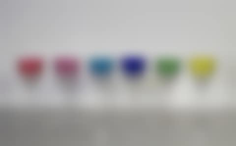 Suite of 6 colored cut crystal glasses (preview)