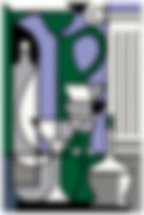 Purist Painting with Pitcher, Glass and Classical Column (preview)