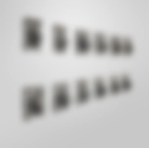A SET OF TWELVE LEAD LION HEAD ARCHITECTURAL ELEMENTS (preview)