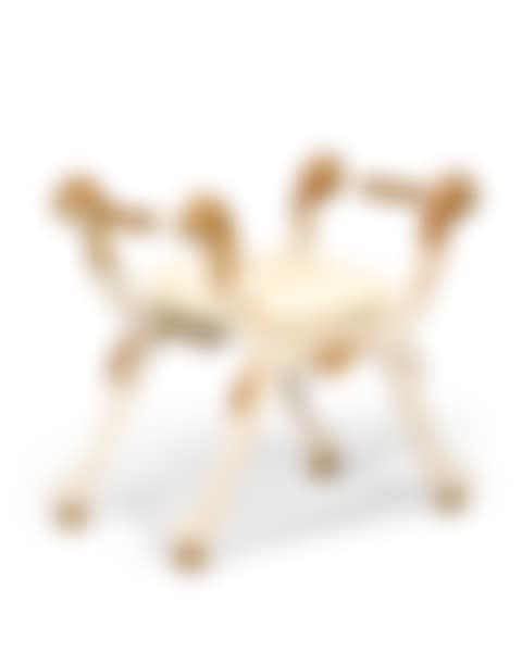 AN ITALIAN CREAM-PAINTED AND PARCEL-GILT CURULE STOOL (preview)