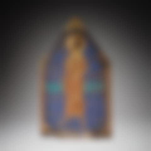 "du Queyroix" workshop; Gable plaque from a chasse with a standing Saint (preview)