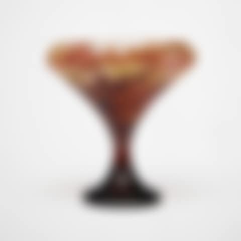 Fine compote with pussy willow and butterflies (preview)