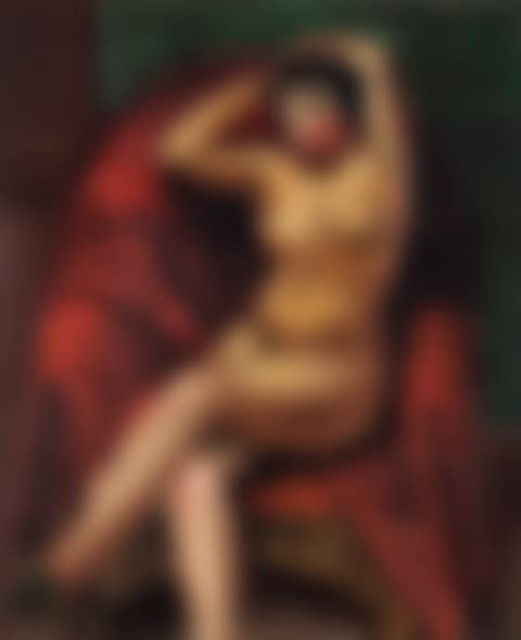 Nude Sitting in Rattan Chair (preview)