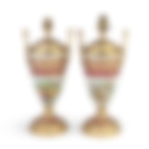 A pair of early 20th century continental porcelain and gilt metal mounted lamp bases (preview)