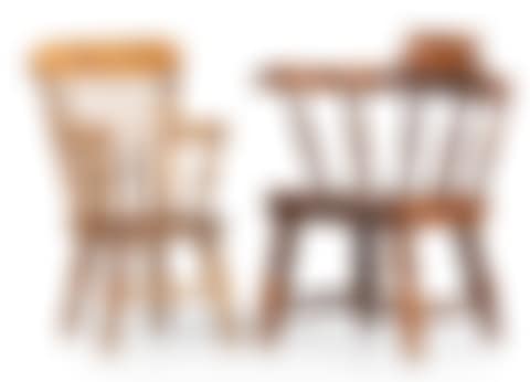Two Turned Wood Toy or Doll"s Chairs (preview)