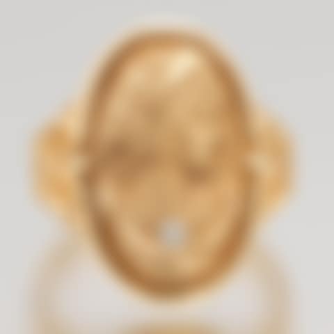 Italian Gold Cameo and Diamond Ring (preview)