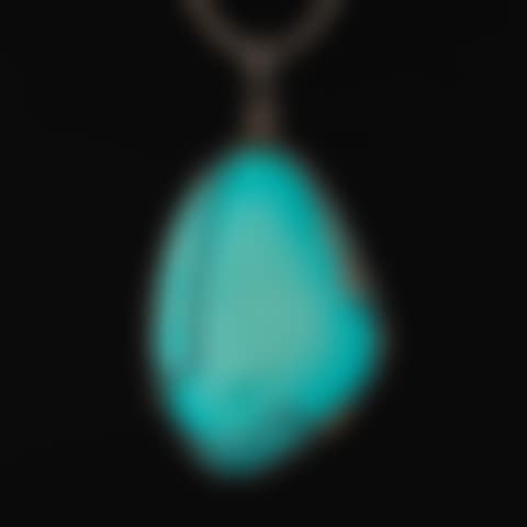 Ladies" Italian Artisan Vermeil Gold on Sterling Silver and Turquoise Pendant on Chain (preview)