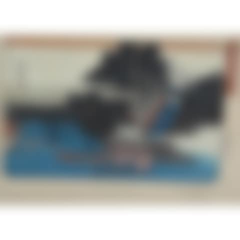 rare woodblock print, pilgrims at the Fudo Shrine, Meguro (preview)
