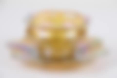 Tiffany Studios Gold Iridescent Favrile Glass Finger Bowl with Underplate (preview)