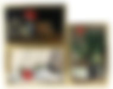 All three still lifes featuring red geraniums (preview)
