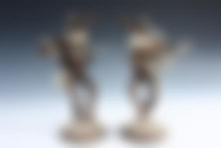 French Painted Spelter Candle Sticks (preview)
