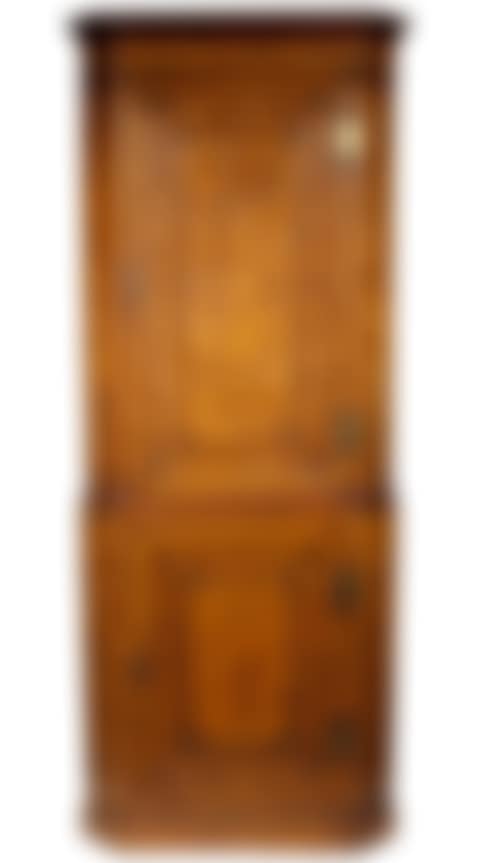BURLED ELM ENGLISH CORNER CUPBOARD (preview)