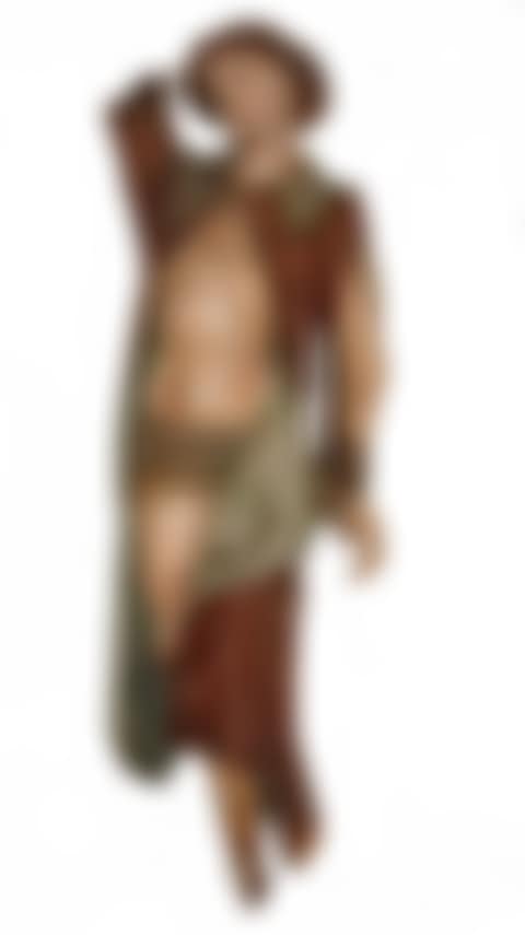 LARGE GERMAN POLYCHROME STATUE OF ST. SEBASTIAN (preview)