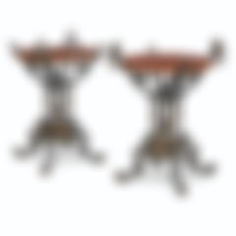 A PAIR OF FRENCH 'JAPONISME' PARCEL-GILT AND PATINATED BRONZE GUERIDONS (preview)