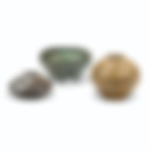 TWO JAPANESE BRONZE VASES AND A JARDINIERE  (preview)