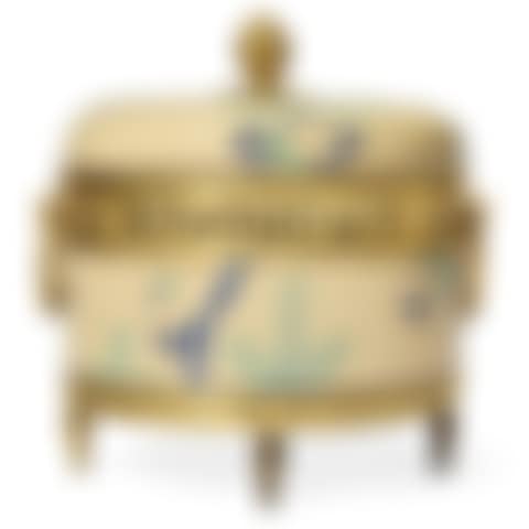 A LOUIS XVI-STYLE ORMOLU-MOUNTED KIYOMIZU CERAMIC POT-POURRI VASE AND COVER  (preview)