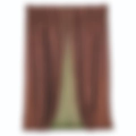 THREE PAIRS OF BROWN AND GOLD FLORAL SILK BROCADE AND EMBROIDERED PLEATED CURTAINS (preview)
