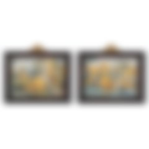 A PAIR OF CASTELLI MAIOLICA RECTANGULAR PLAQUES  (preview)