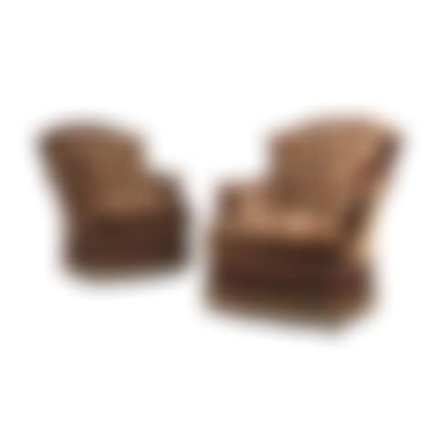 A PAIR OF NAPOLEON III UPHOLSTERED EASY ARMCHAIRS (preview)
