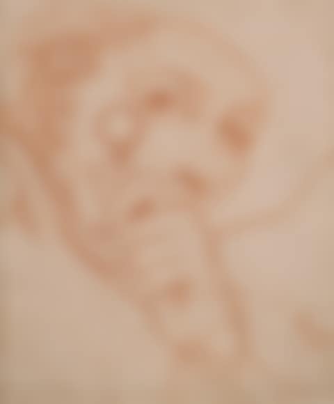 Portrait of a man looking through a magnifying glass (preview)