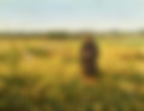 A pipe-smoking farmer in a rapeseed field (preview)