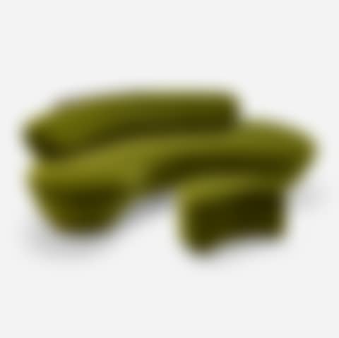 Serpentine sofa and sculpted sofa table (preview)