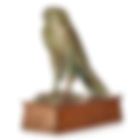 A fine and large Egyptian bronze figure of Horus the falcon (preview)