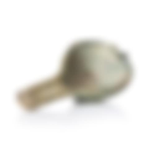 A painted pottery bell and a green glazed spoon (preview)