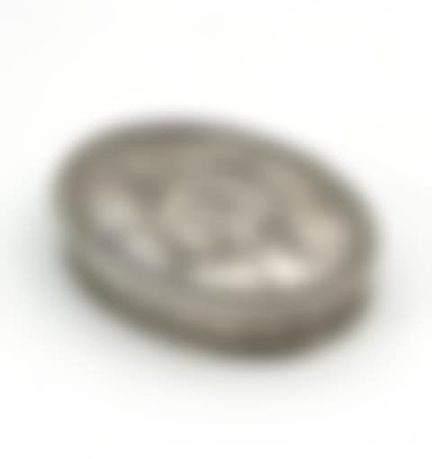 A French oval silver snuff box (preview)