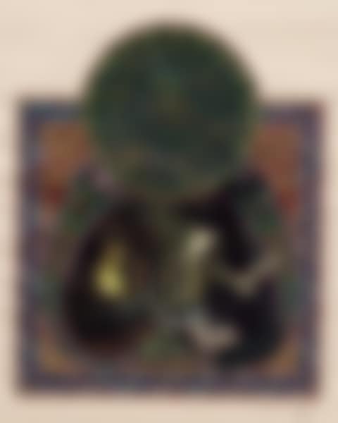 Green Man; a woodland vignette with Celtic design borders (preview)