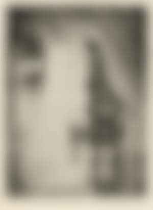 Lady with poodle on rain-soaked street (preview)